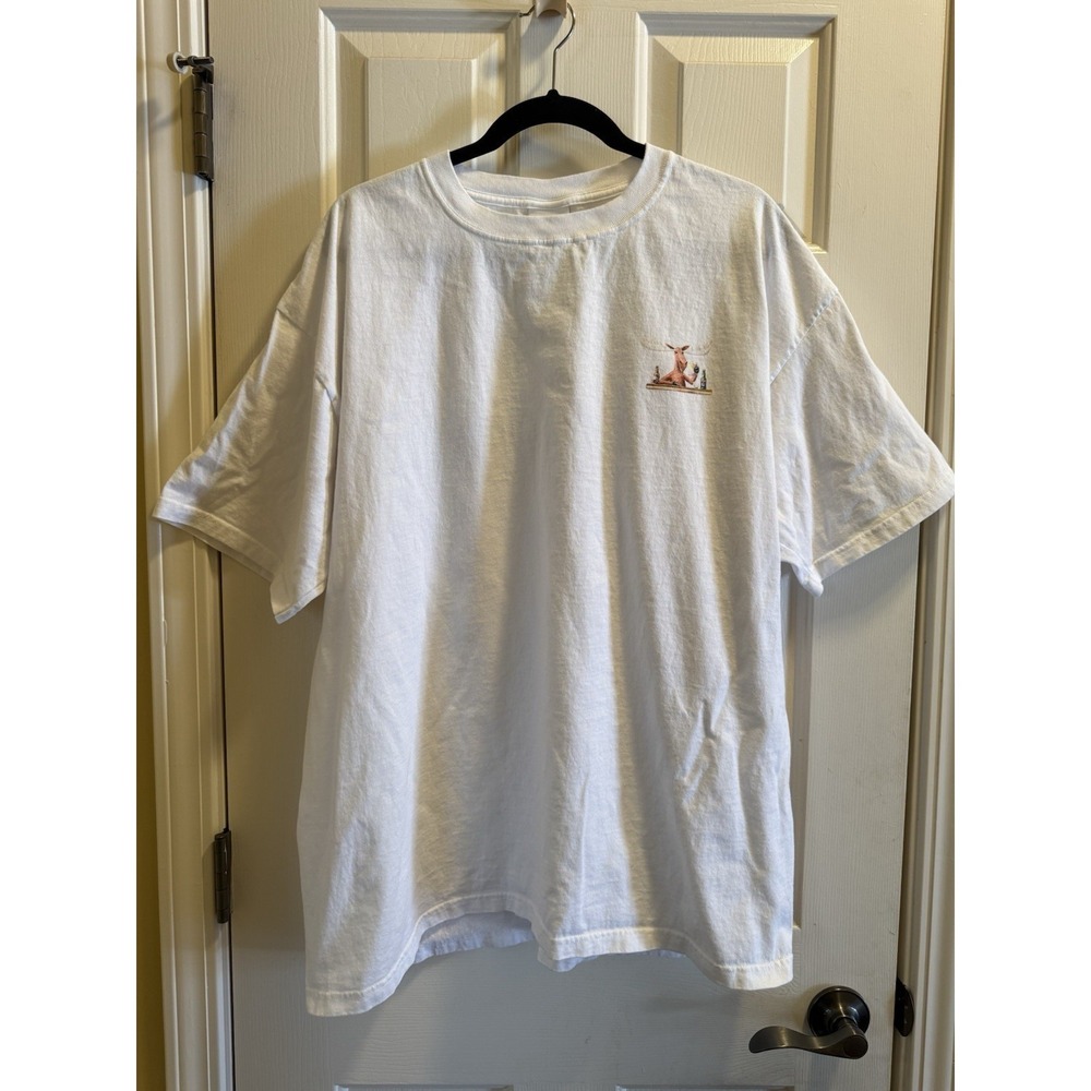 Beware Moose Droppings Funny T Sz 2x White Short Sleeve Duck Co Tee